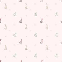 naadloos patroon konijn Aan roze achtergrond vector