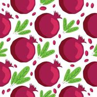 naadloos patroon met granaatappels. decoratief patronen van de granaatappel fruit vector