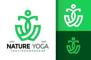 brief y natuur yoga logo logos ontwerp element voorraad vector illustratie sjabloon