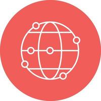 wereldbol lijn cirkel achtergrond icoon vector