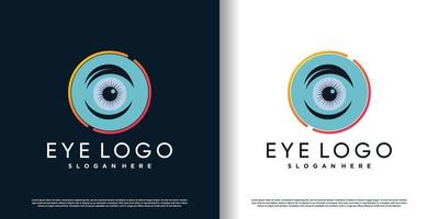 oog zorg logo icoon met creatief en modern concept premie vector