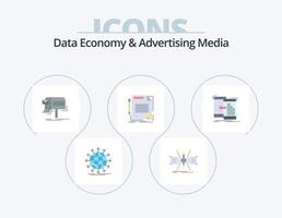 gegevens economie en reclame media vlak icoon pak 5 icoon ontwerp. overeenkomst. overeenkomst. schetsen. mail. afzet vector