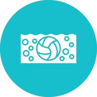 water polo glyph cirkel achtergrond icoon vector