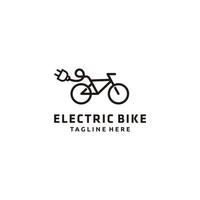 e fiets lijn kunst vector ontwerp. elektrisch fiets fiets logo ontwerp icoon