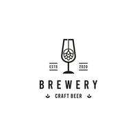 brouwerij bier huis etiket met logo ontwerp van ambacht bier, emblemen voor bier huis, bar, kroeg, brouwen bedrijf, brouwerij, taverne Aan de zwart vector illustratie