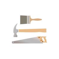 zagerij hamer verf logo ontwerp vector voor reeks gereedschap timmerwerk, houtbewerkers