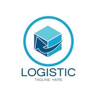 logistiek logo icoon illustratie vector ontwerp distributie symbool levering van goederen economie financiën