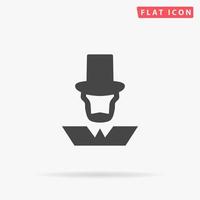 Amerikaans president Abraham Lincoln vlak vector icoon. hand- getrokken stijl ontwerp illustraties.
