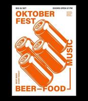 oktoberfeest viering poster, krakeling, glas van bier en fles met typografie. vector vakantie folder sjabloon voor traditioneel Duitse bier festival.