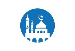 moskee logo ontwerp, Islamitisch logo sjabloon, vector illustratie