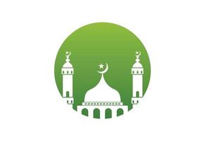 moskee logo ontwerp, Islamitisch logo sjabloon, vector illustratie