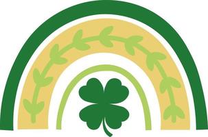 st Patrick dag regenboog geïsoleerd vector illustratie Aan wit achtergrond