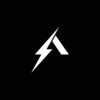 brief een met elektrisch flash modern logo vector
