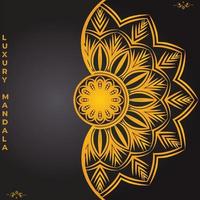 luxe mandala achtergrond met gouden arabesk patroon arabische islamitische oosten style.decorative mandala om af te drukken, poster, dekking, brochure, flyer, banner vector