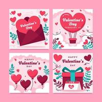gelukkig Valentijnsdag dag sociaal media sjabloon vector