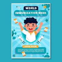 immunisatie openbaar onderhoud Aankondiging poster vector