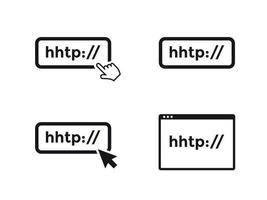 browser toepassing pictogrammen zwart Aan een wit achtergrond vector