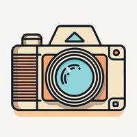 minimalistisch en iconisch camera icoon vector