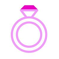 ring icoon dualtone roze stijl Valentijn vector illustratie perfect.