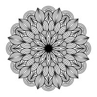 mandala bloemen kleur bladzijde voor volwassenen ontspanning, zwart en wit mandala kleur bladzijde hand- getrokken geschetst tekening lijn kunst, volwassen mandala voor kleur bladzijde interieur vector