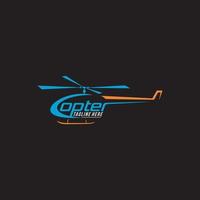 helikopter creatief logo ontwerp sjabloon vector