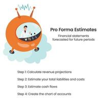 pro forma financieel verklaringen vector illustratie infographic