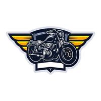 motorfiets sjabloon logo ontwerp vector
