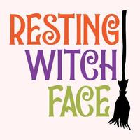 resting heks gezicht, halloween typografie ontwerp vector het dossier