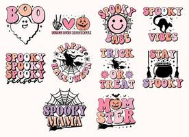 retro halloween sublimatie bundel vector