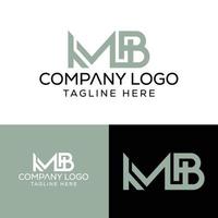 eerste brief mb logo ontwerp monogram creatief modern teken symbool icoon vector