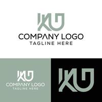 eerste brief ku logo ontwerp monogram creatief modern teken symbool icoon vector