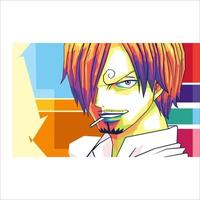 sanji een stuk wpap vector