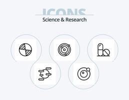 wetenschap lijn icoon pak 5 icoon ontwerp. . wereld. structuur. planeet. ruimte vector