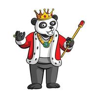 koning panda vector illustratie