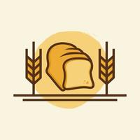 brood en tarwe logo vector