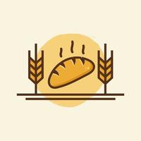 brood en tarwe logo vector