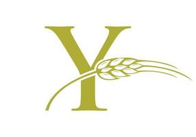 brief y landbouw logo boerderij vector