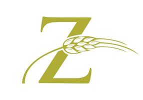 brief z landbouw logo boerderij vector