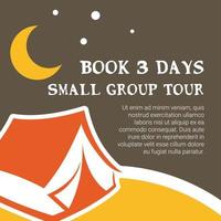 klein groep tour, boek drie dagen reizen banier vector