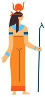 Egyptische godin, vrouw karakter oude Egypte vector