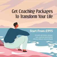 krijgen coaching pakket naar transformeren uw leven banier vector