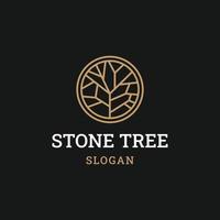 steen boom luxe logo vector icoon illustratie