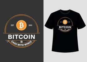 bitcoin crypto afdrukbare t overhemd ontwerp grafisch vector sjabloon