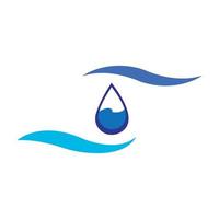 water laten vallen logo illustratie ontwerp vector
