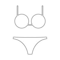 zwemkleding of bikini icoon geïsoleerd Aan wit achtergrond vector