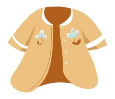vrouwelijk overhemd voor kinderen meisjes, herfst jas vector