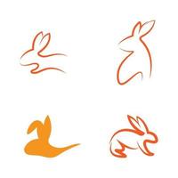 gemakkelijk en elegant konijn logo vector sjabloon