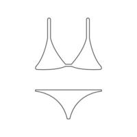 zwemkleding of bikini icoon geïsoleerd Aan wit achtergrond vector