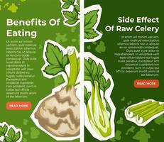 voordelen van aan het eten selderij, kant Effecten poster vector