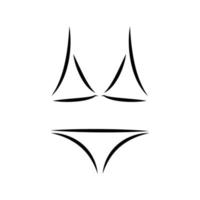 zwemkleding of bikini icoon geïsoleerd Aan wit achtergrond vector